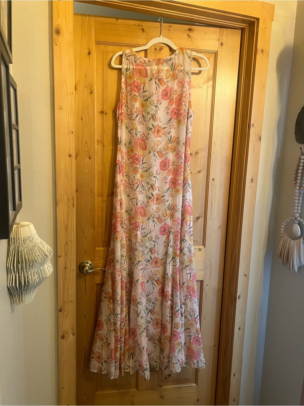 Floral Pink Sleeveless Maxi Dress - Brand PETAL + PUP. NWOT